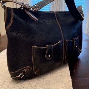 Cole Haan real leather black with brown contrast